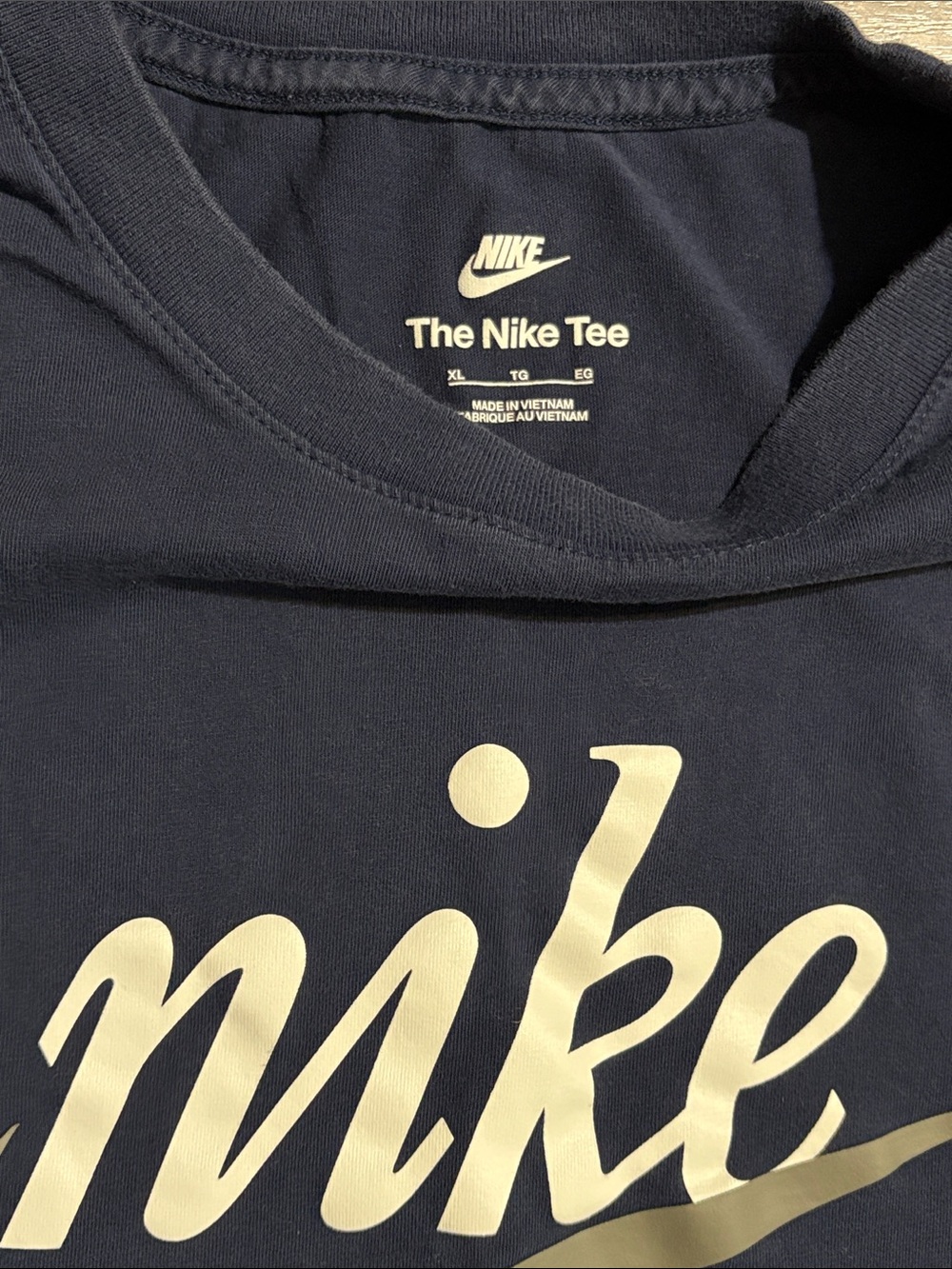 Nike Men's Navy Short-Sleeve Logo Tee - Picture 2 of 6